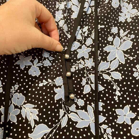 Veronica Beard Silk Mini Hawken Floral Patterned Dress sz 4 Black Multi Printed - Picture 7 of 14